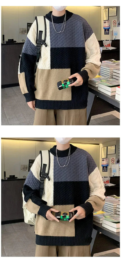 EP | Pull en tricot jacquard patchwork