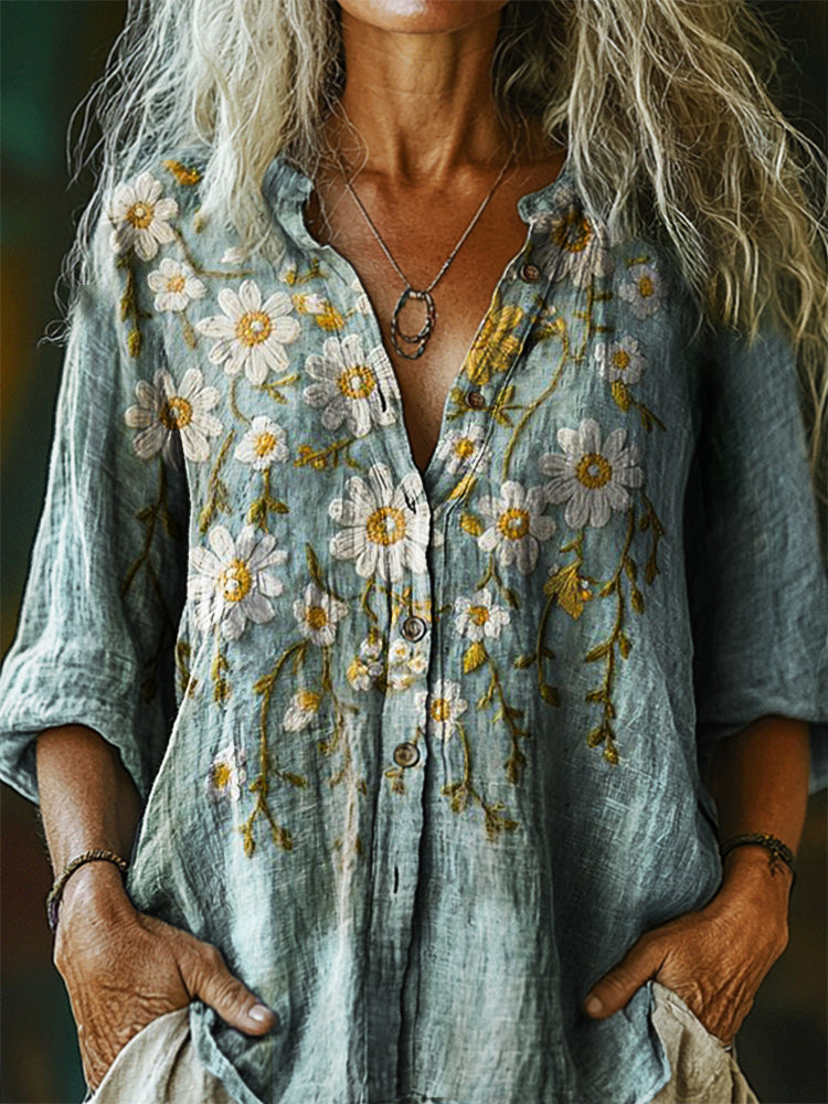 Chemise au style vintage intemporel