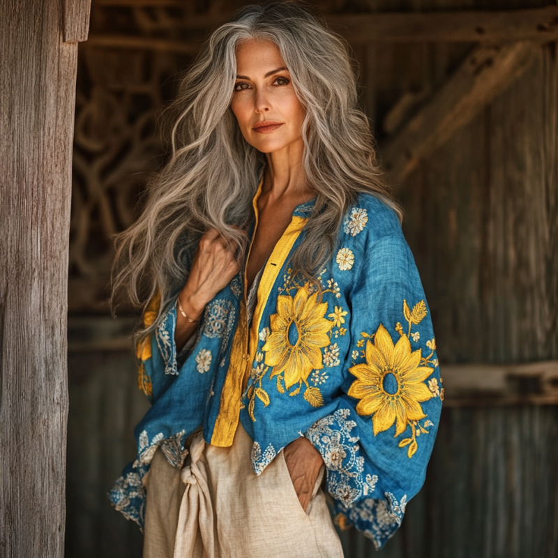 Chemise au style vintage intemporel
