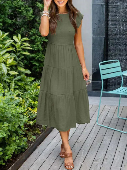 SL | Robes midi à manches courtes pour femmes