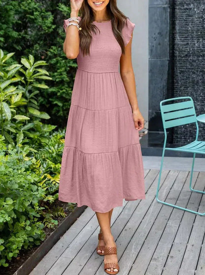 SL | Robes midi à manches courtes pour femmes