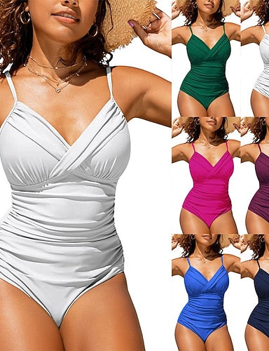 Rash Guard Bathing Suit One Piece Swimsuit Colored Uv Protection Elastic Sleeveless Swimwear Swimsuit Surfing Diving Swimming Summer