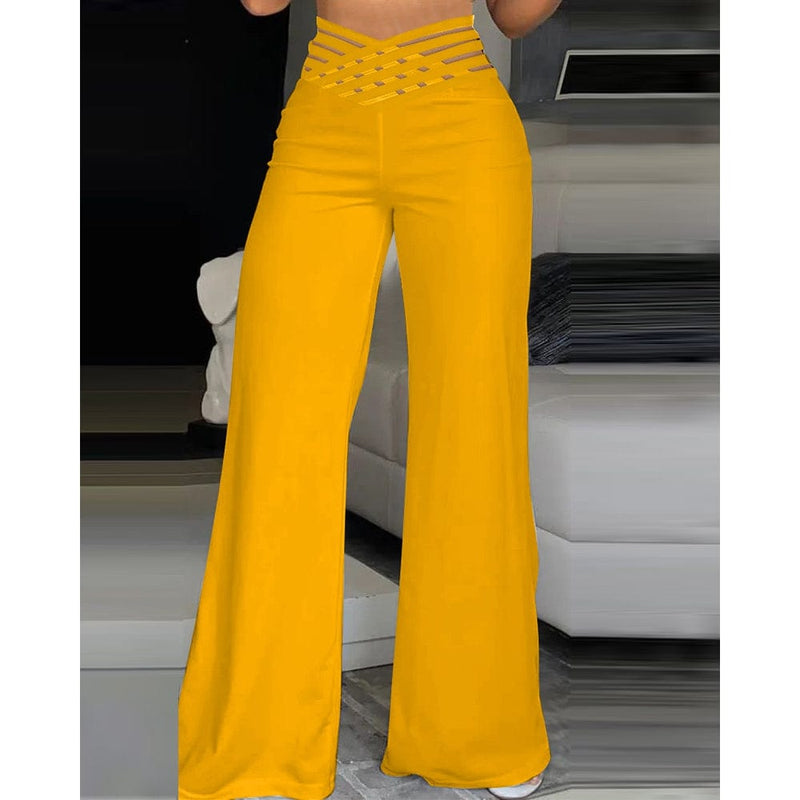 SL | Pantalon de frappe en élasthanne avec ceinture croisée
