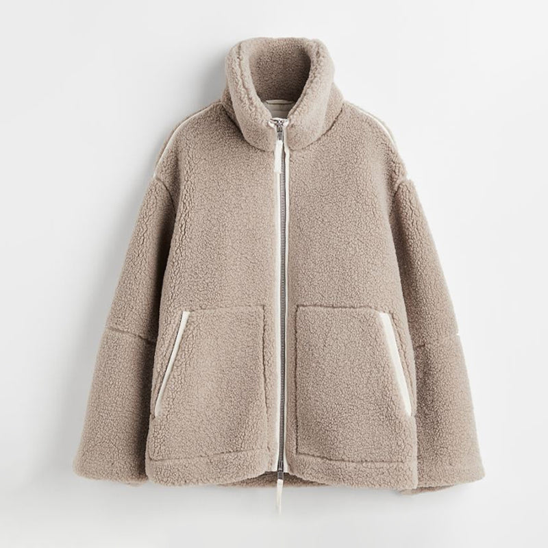 EP | Veste chaude en polaire Teddy avec fermeture éclair pour femmes
