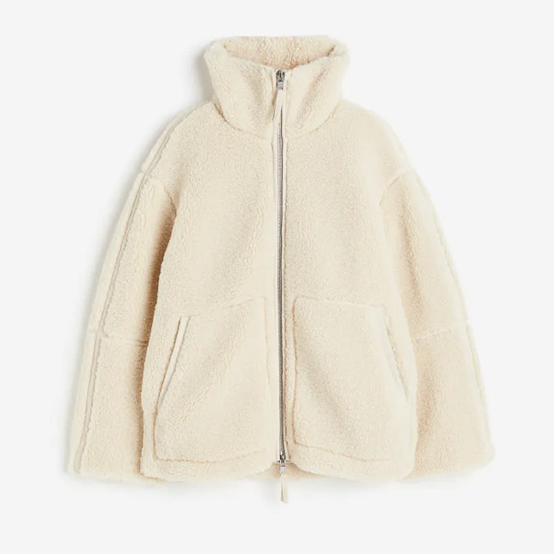 EP | Veste chaude en polaire Teddy avec fermeture éclair pour femmes