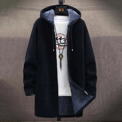 Men'S Plush Thick Knitted Sweater Coat Cardigan elevenforest