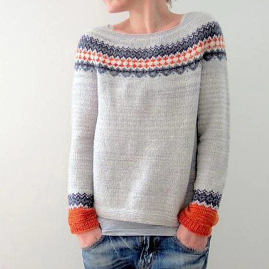 EP | Pull gris style boho