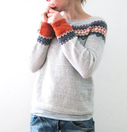 EP | Pull gris style boho
