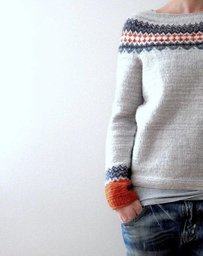 EP | Pull gris style boho