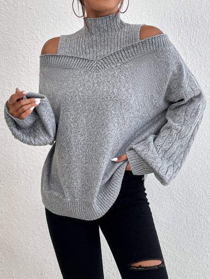 EP | MW Pull gris à épaules ouvertes