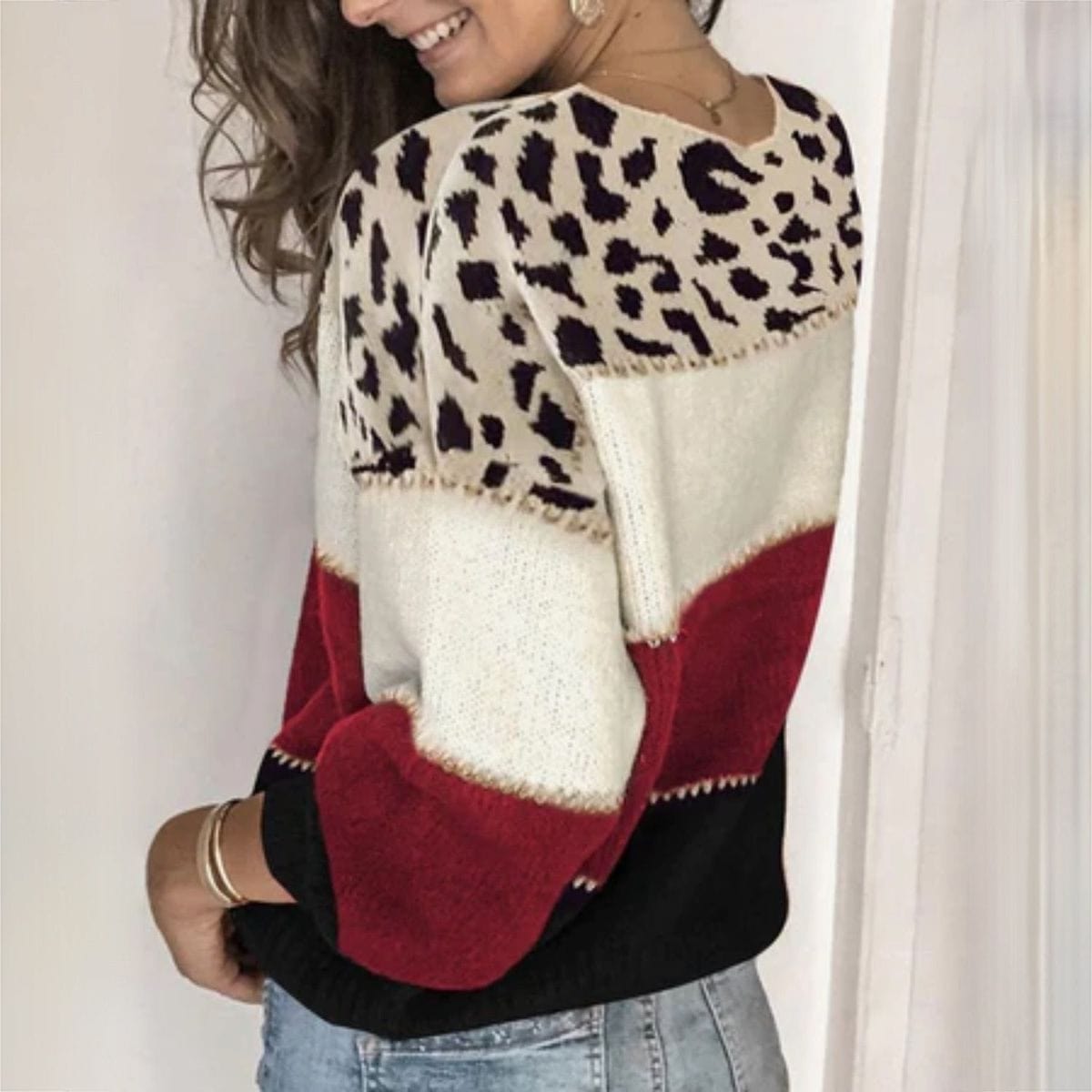 EP | Pull élégant avec motif léopard