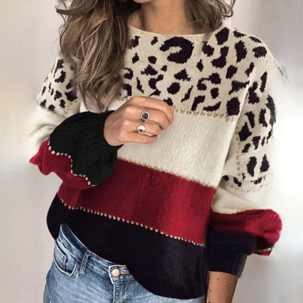 EP | Pull élégant avec motif léopard