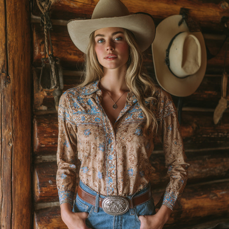 Chemise au style vintage intemporel