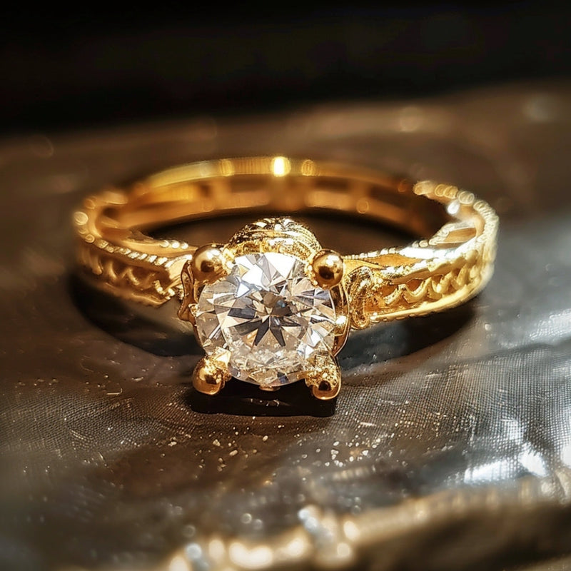 Or Bague vintage fait main