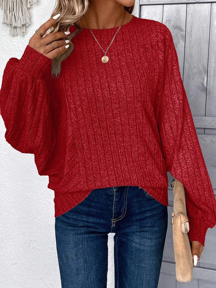 EP | MW - Pull-over en tricot douillet avec manches ballon