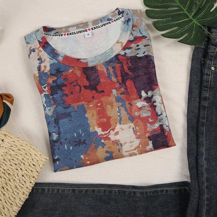 EP | Pull-over avec impression abstraite