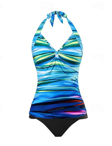 Halter Bikini Top Bathing Suit Swimsuits Colored Uv Protection Elastic Sleeveless Swimwear Swimsuit Surfing Diving Swimming Summer