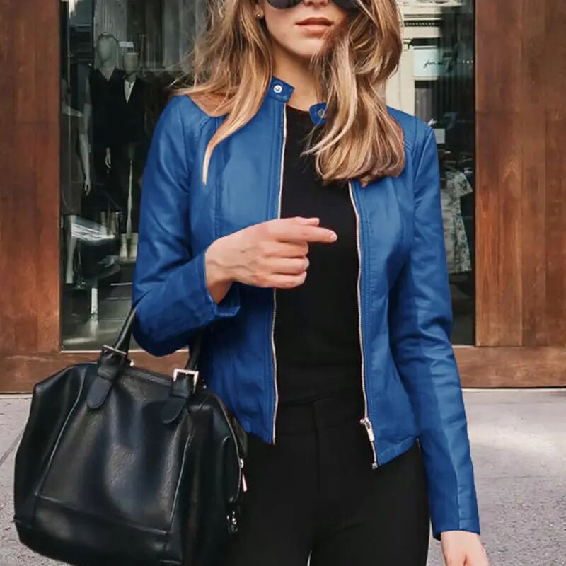 EP | Veste en cuir classique pour femmes