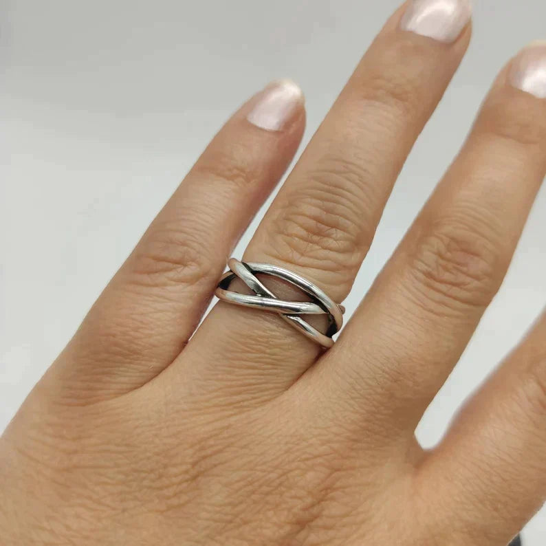 Argent Bague artisanal délicat
