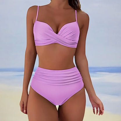 SL | Bikini taille haute avec haut twisté sur le devant