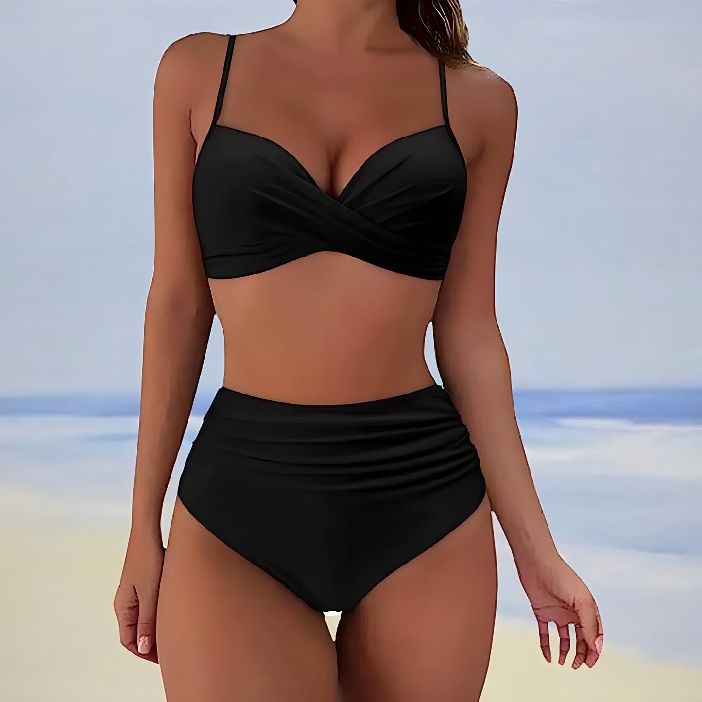 SL | Bikini taille haute avec haut twisté sur le devant