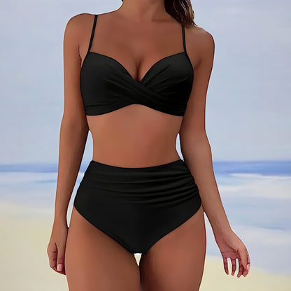 SL | Bikini taille haute avec haut twisté sur le devant