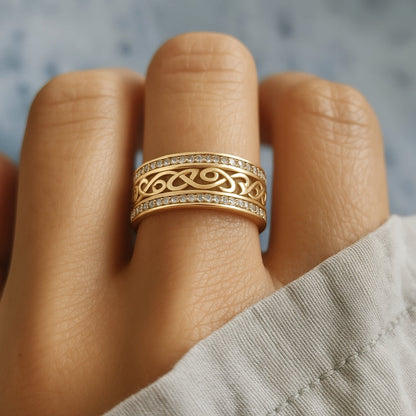 Or Bague romantique pour moments spéciaux