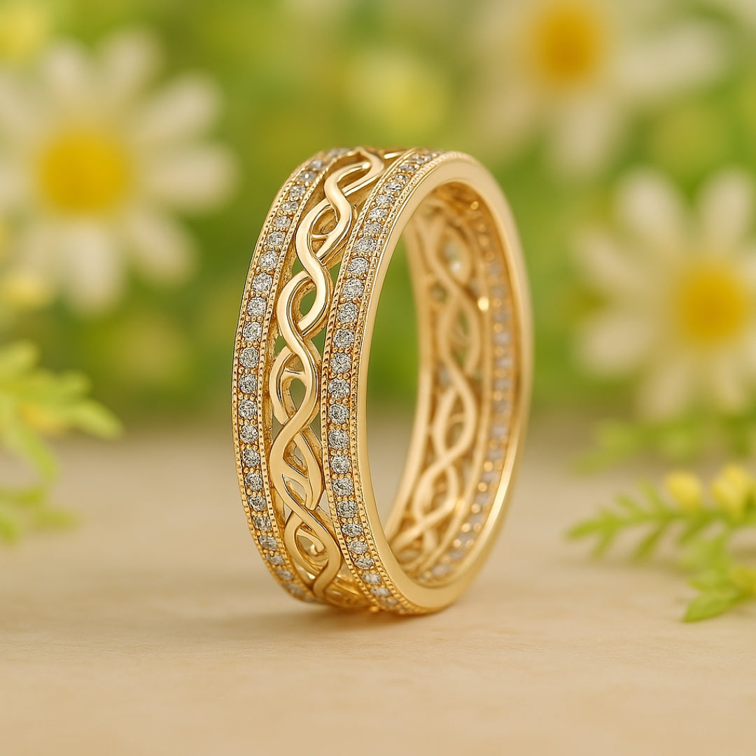 Or Bague romantique pour moments spéciaux