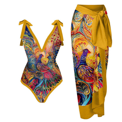 Maillot de bain sexy avec imprimé tropical