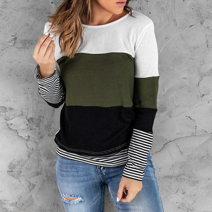 EP | Élégant pullover vert à rayures