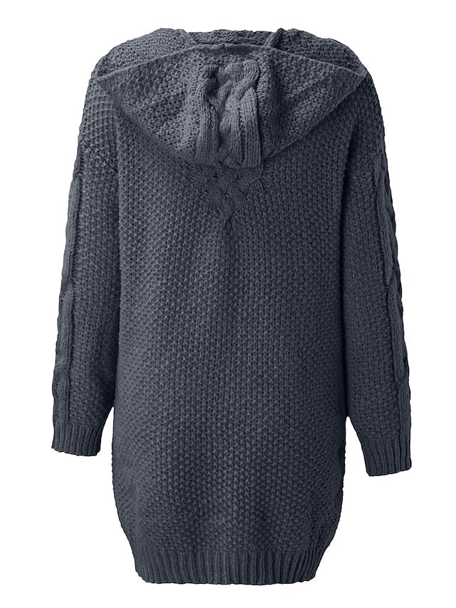 SL | Cardigan à capuche en grosse maille