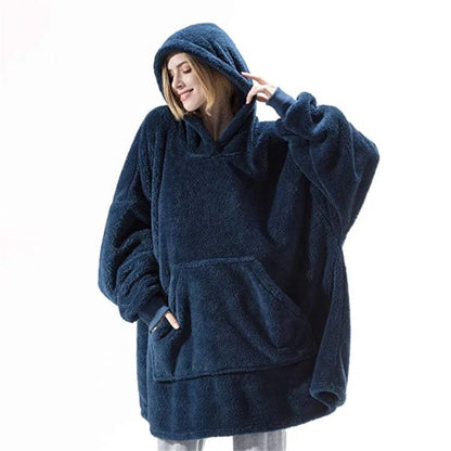 EP | Sweat à capuche en laine polaire style oversized