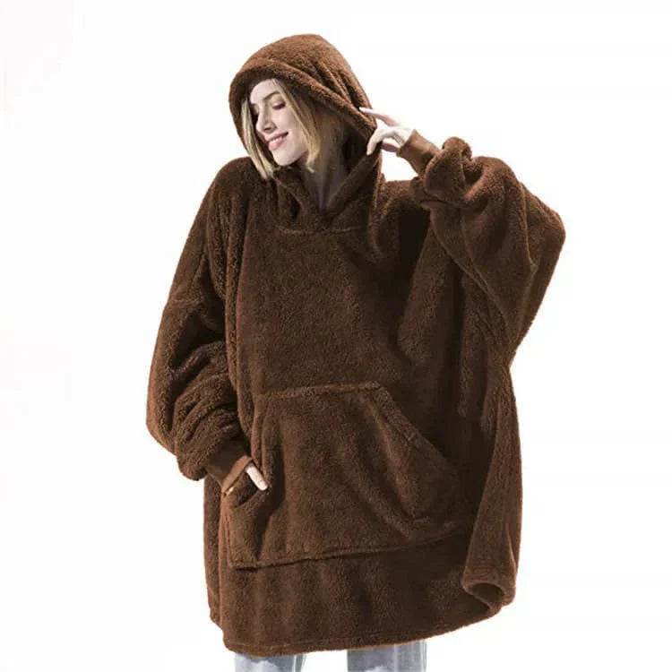 EP | Sweat à capuche en laine polaire style oversized