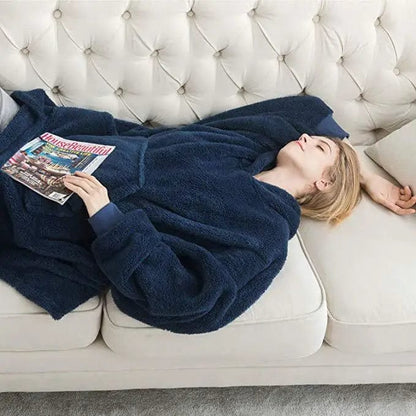 EP | Sweat à capuche en laine polaire style oversized