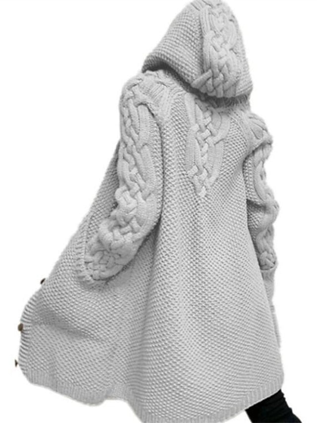 SL | Cardigan à capuche en grosse maille