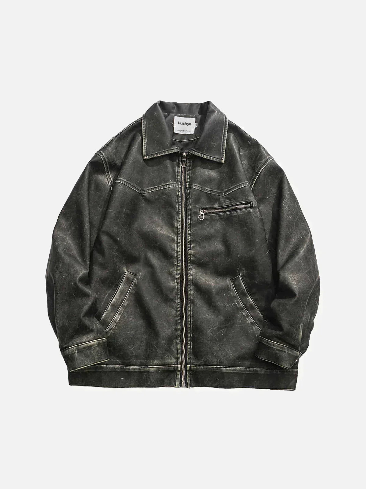 EP | Veste en cuir Deep Washed