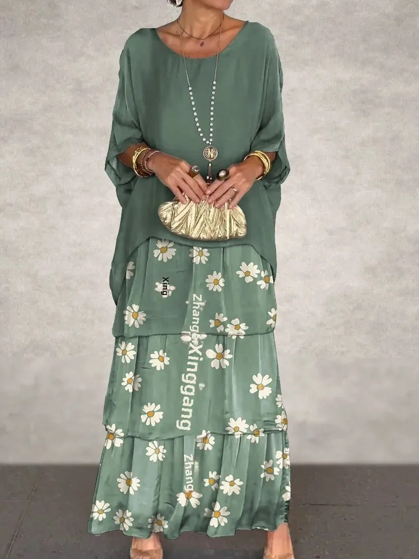 SL | Robe maxi décontractée en couches