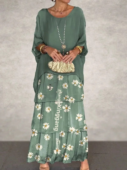 SL | Robe maxi décontractée en couches