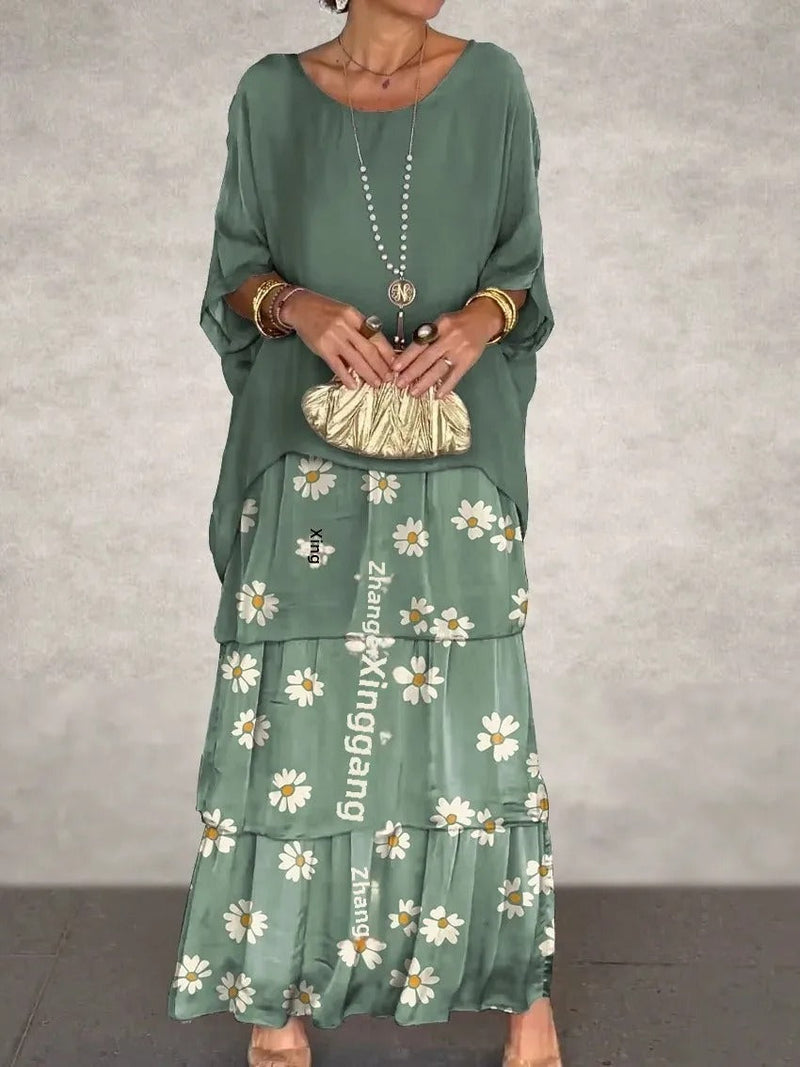 SL | Robe maxi décontractée en couches