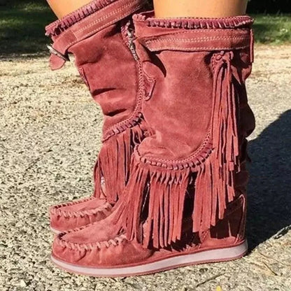 SL | Bottes western à franges boho