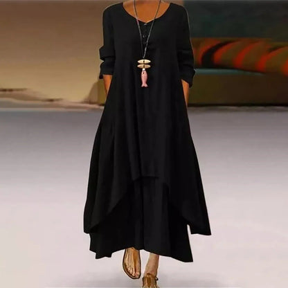 SL | Robe midi fluide à plusieurs couches