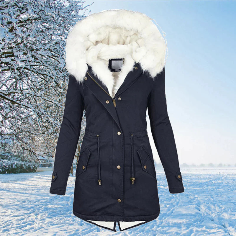 EP | La nouvelle veste parka oversized avec capuche et doublure en fourrure