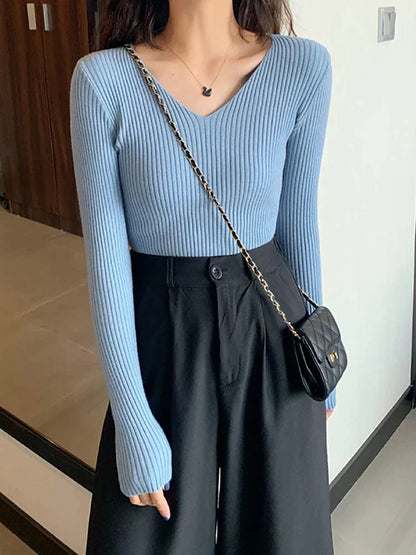 EP | Basic Pull en tricot col V