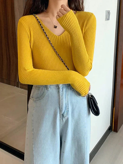 EP | Basic Pull en tricot col V