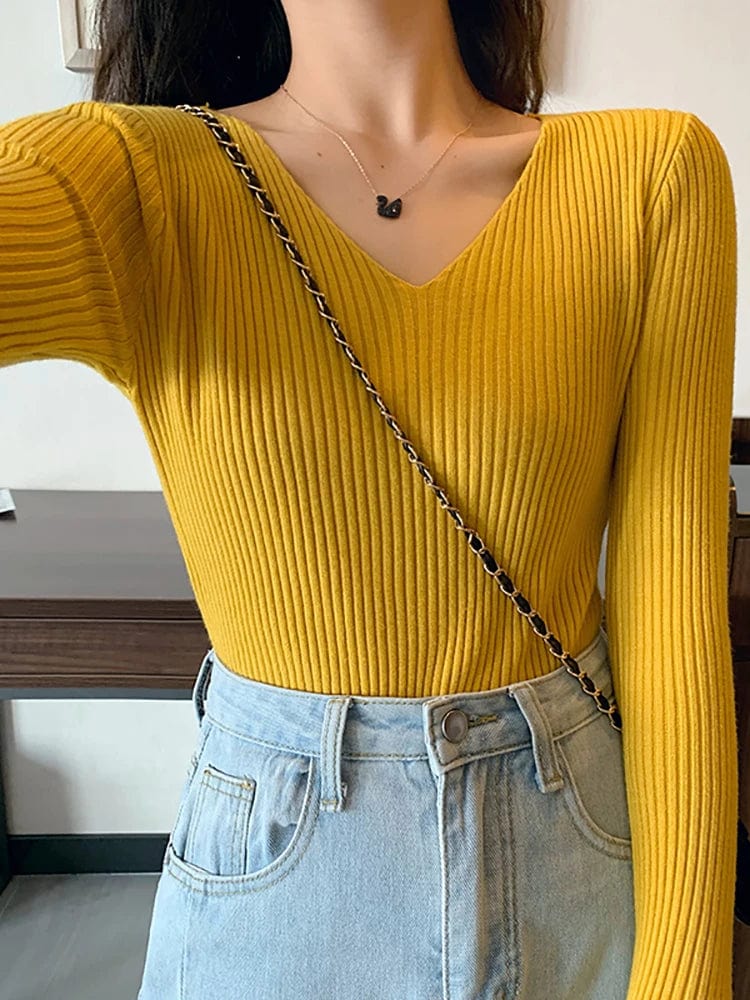 EP | Basic Pull en tricot col V