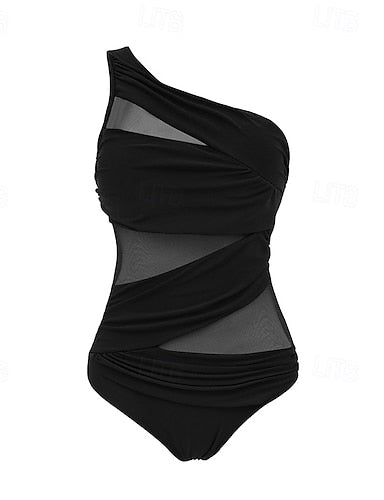 Bathing Suit Swimsuits One Pieces Colored Mesh Uv Protection Elastic Sleeveless Swimwear Swimsuit Surfing Diving Swimming Summer