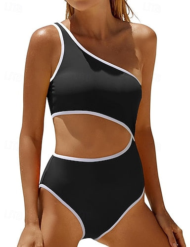 Bathing Suit Swimsuits One Pieces Colored Quick Dry High Elasticity Sleeveless Swimwear Swimsuit Surfing Vacation Swimming Summer