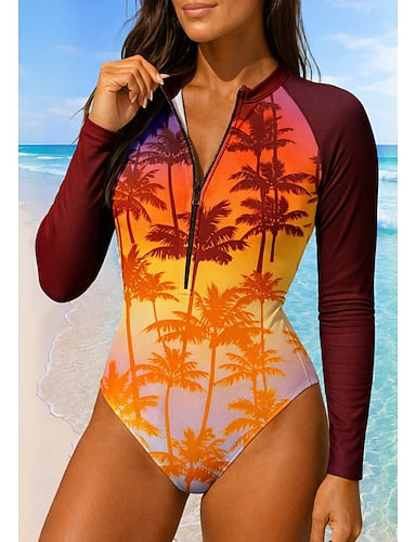Rash Guard Upf50+ Quick Dry Lightweight Long Sleeve Bodysuit Swim Shirt Surfing Beach Water Sports Summer