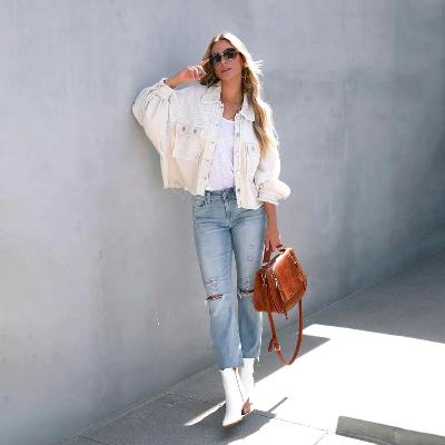 EP | Veste de loisirs avec manches bouffantes pour femmes