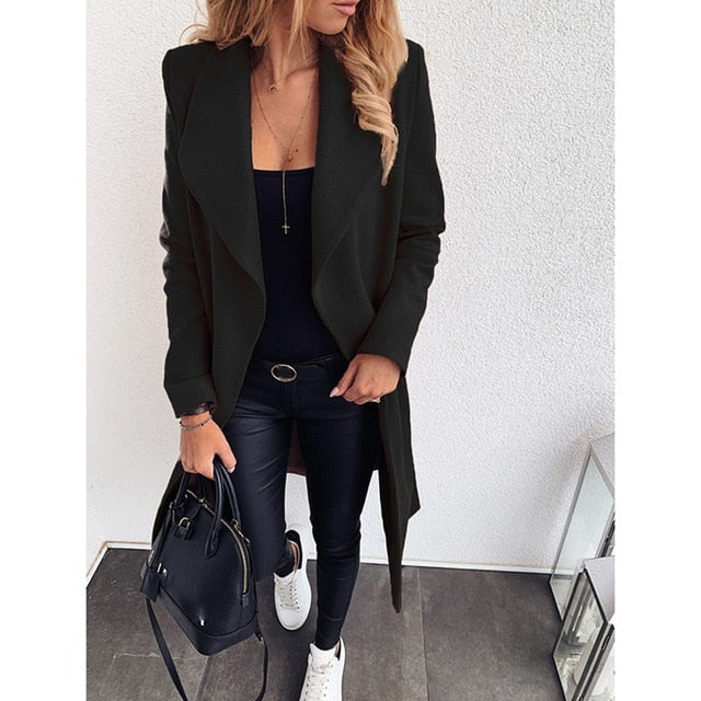 EP | Veste longue en coton sans boutons